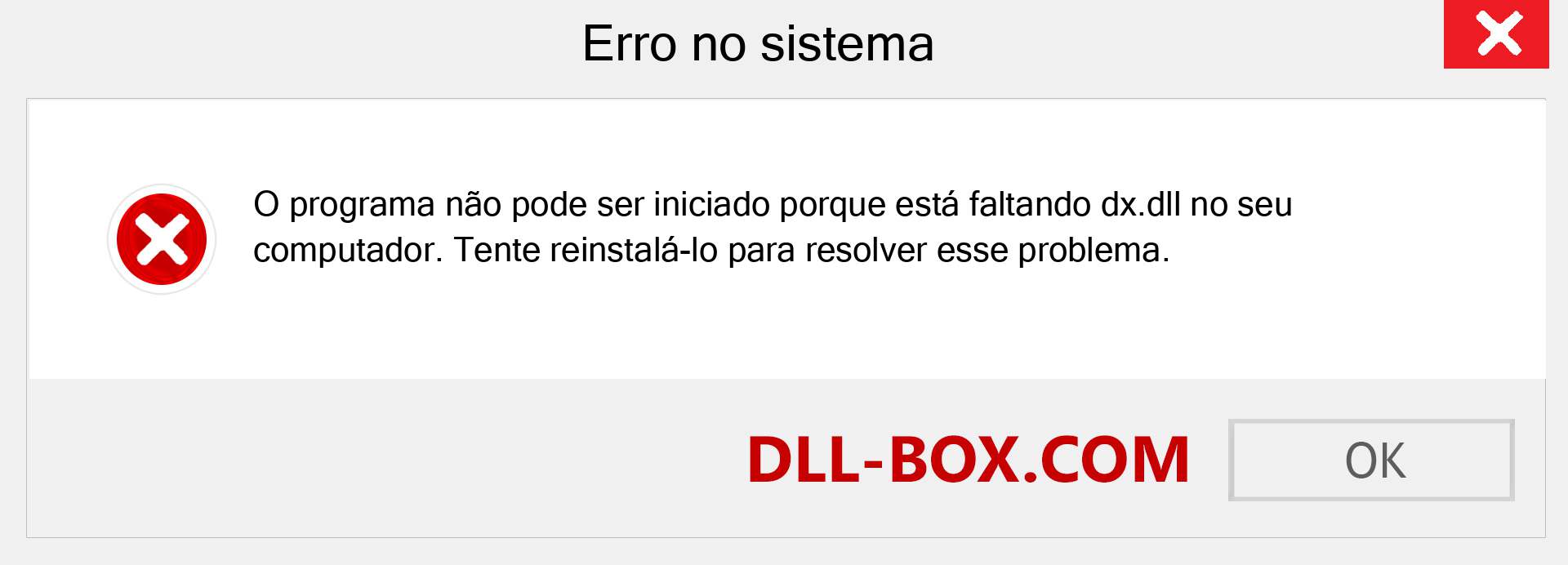 Arquivo dx.dll ausente ?. Download para Windows 7, 8, 10 - Correção de erro ausente dx dll no Windows, fotos, imagens